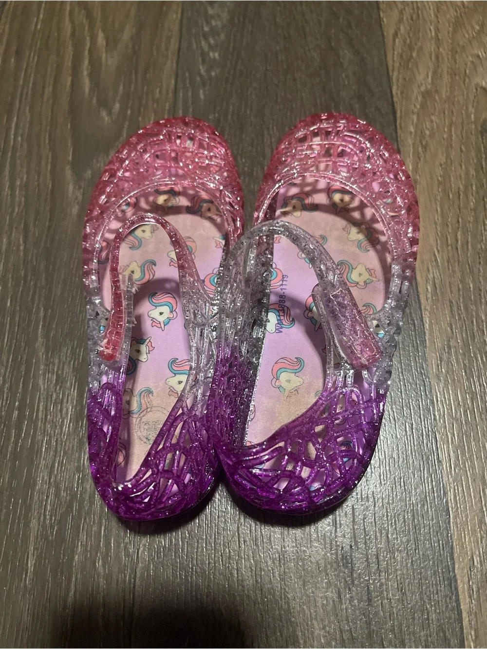 wonder nation Girls Pink Jelly Sandal with Bow